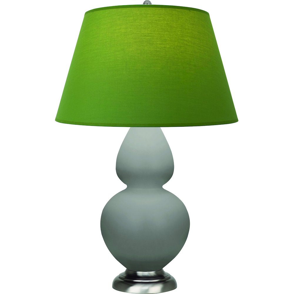 Matte Smokey Taupe Double Gourd Table Lamp. Picture 1
