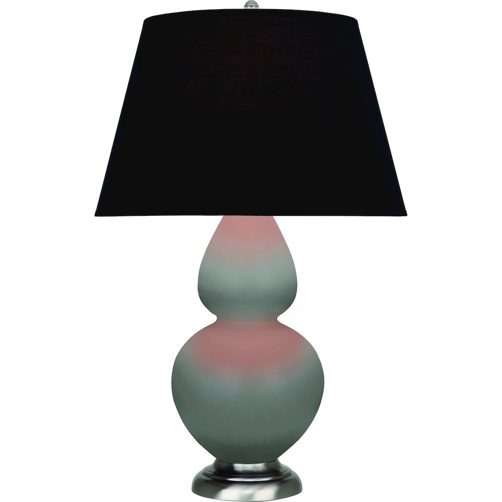 Matte Smokey Taupe Double Gourd Table Lamp. Picture 1