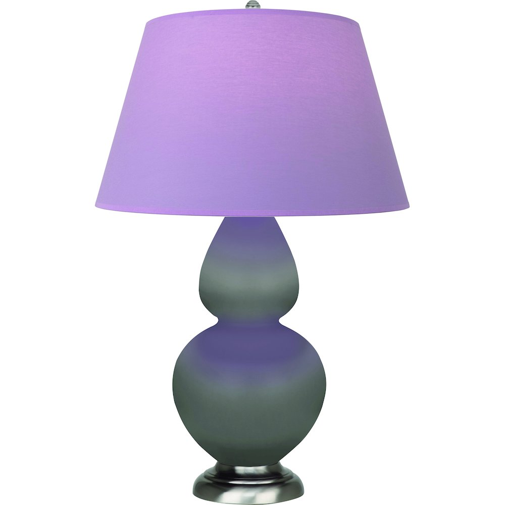 Matte Smokey Taupe Double Gourd Table Lamp. Picture 1