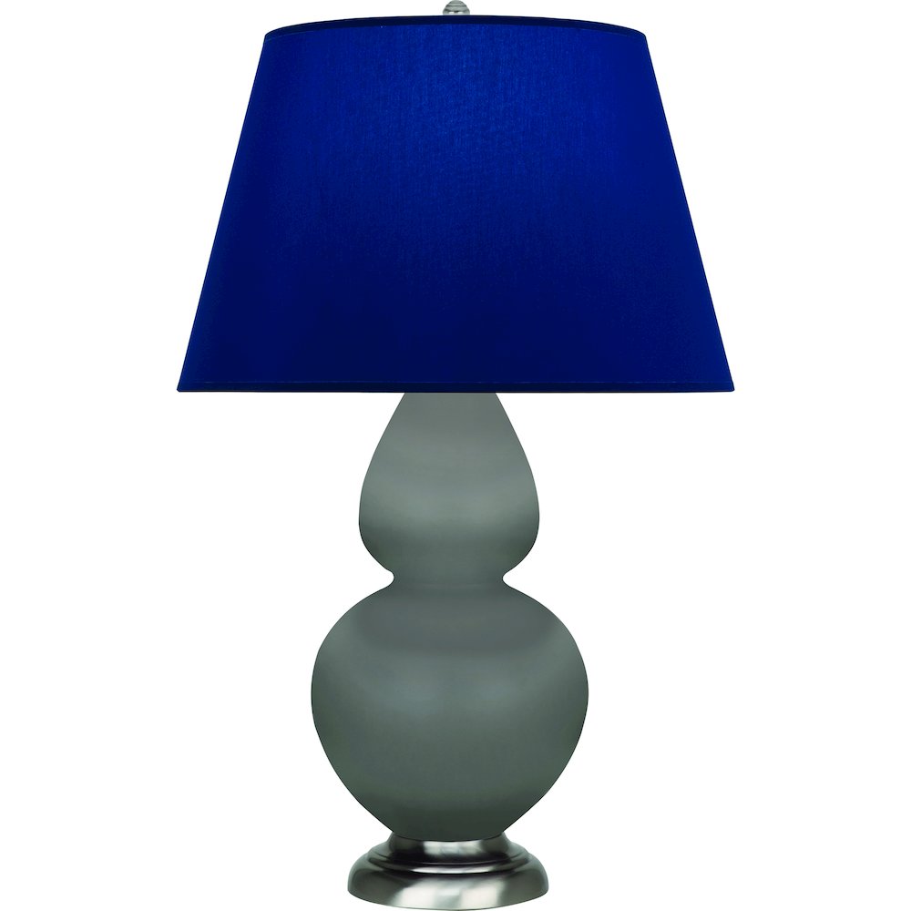 Matte Smokey Taupe Double Gourd Table Lamp. Picture 1