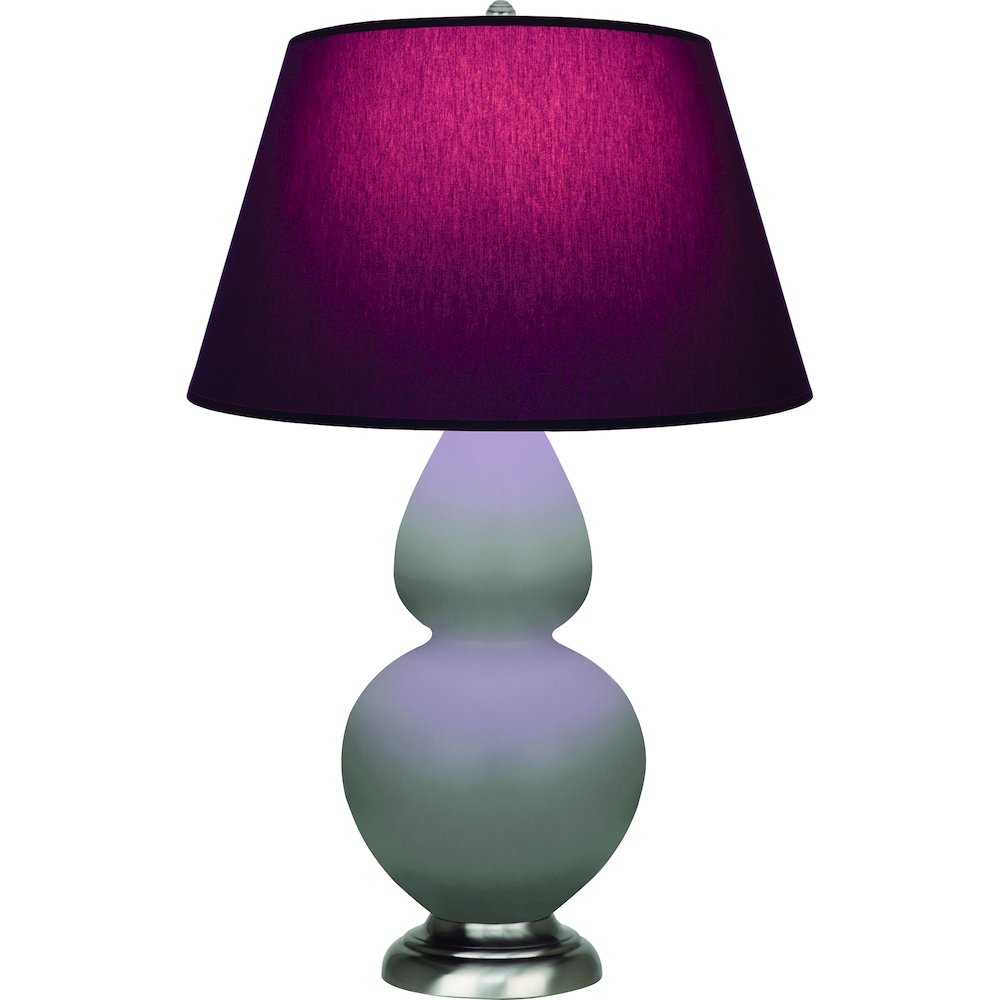 Matte Smokey Taupe Double Gourd Table Lamp. Picture 1