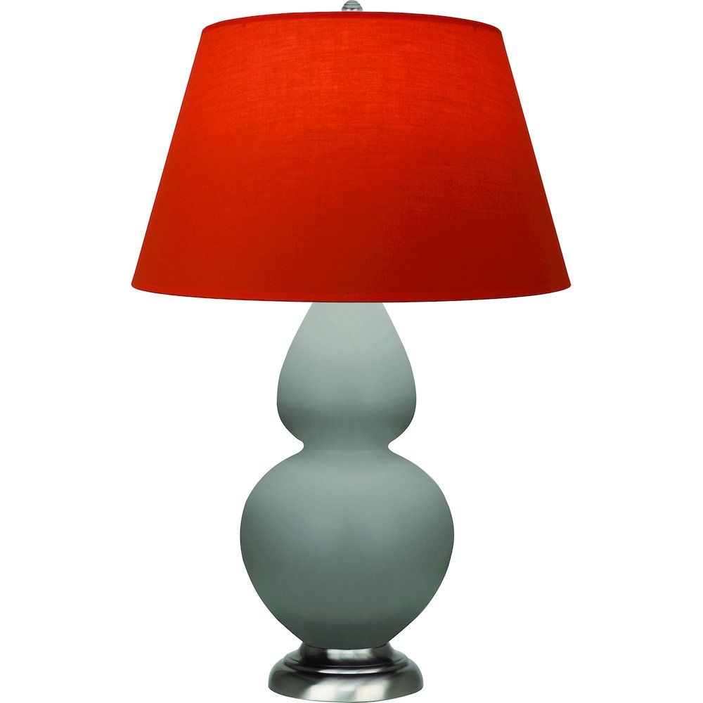 Matte Smokey Taupe Double Gourd Table Lamp. Picture 1