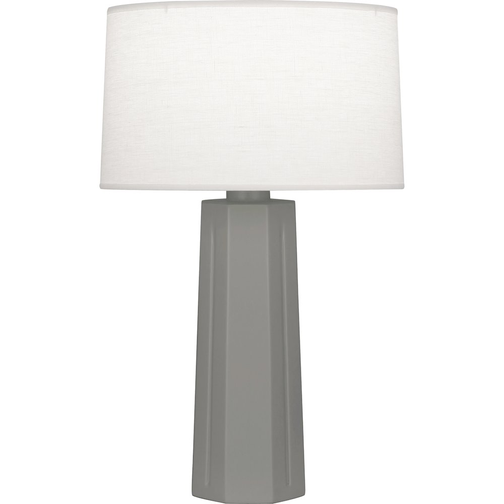 Matte Smokey Taupe Mason Table Lamp in Matte Smoky Taupe Glazed Ceramic Color. Picture 1