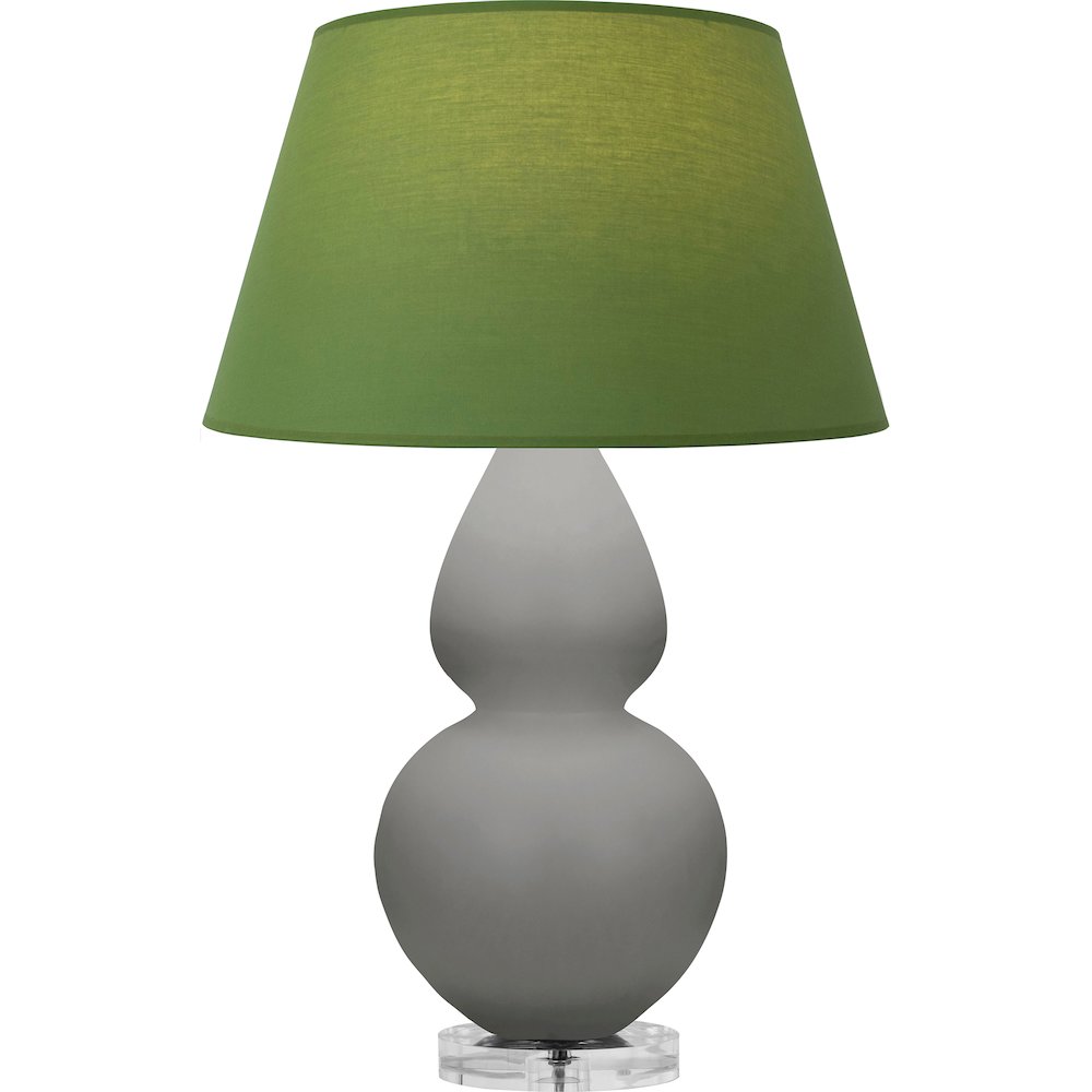 Matte Smokey Taupe Double Gourd Table Lamp. Picture 1