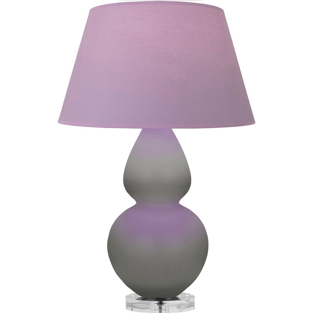 Matte Smokey Taupe Double Gourd Table Lamp. Picture 1