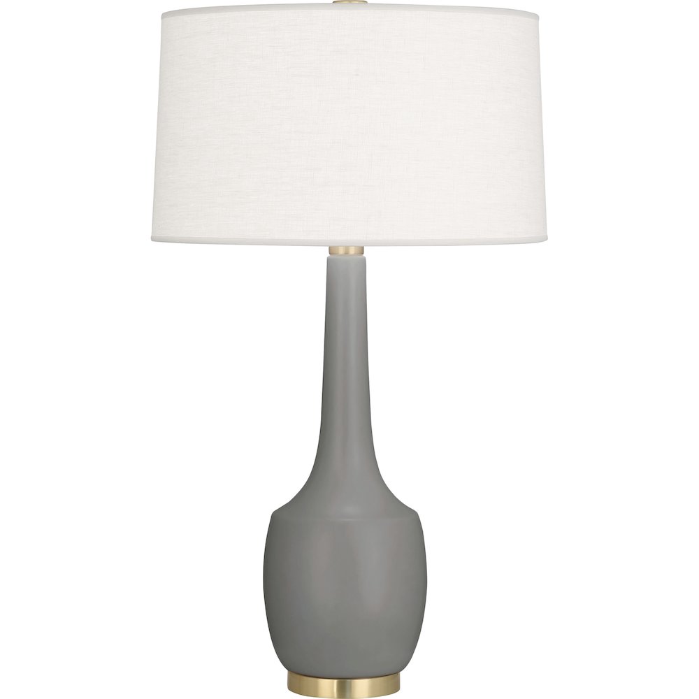 Matte Smokey Taupe Delilah Table Lamp in Matte Smokey Taupe Glazed Ceramic Color. Picture 1