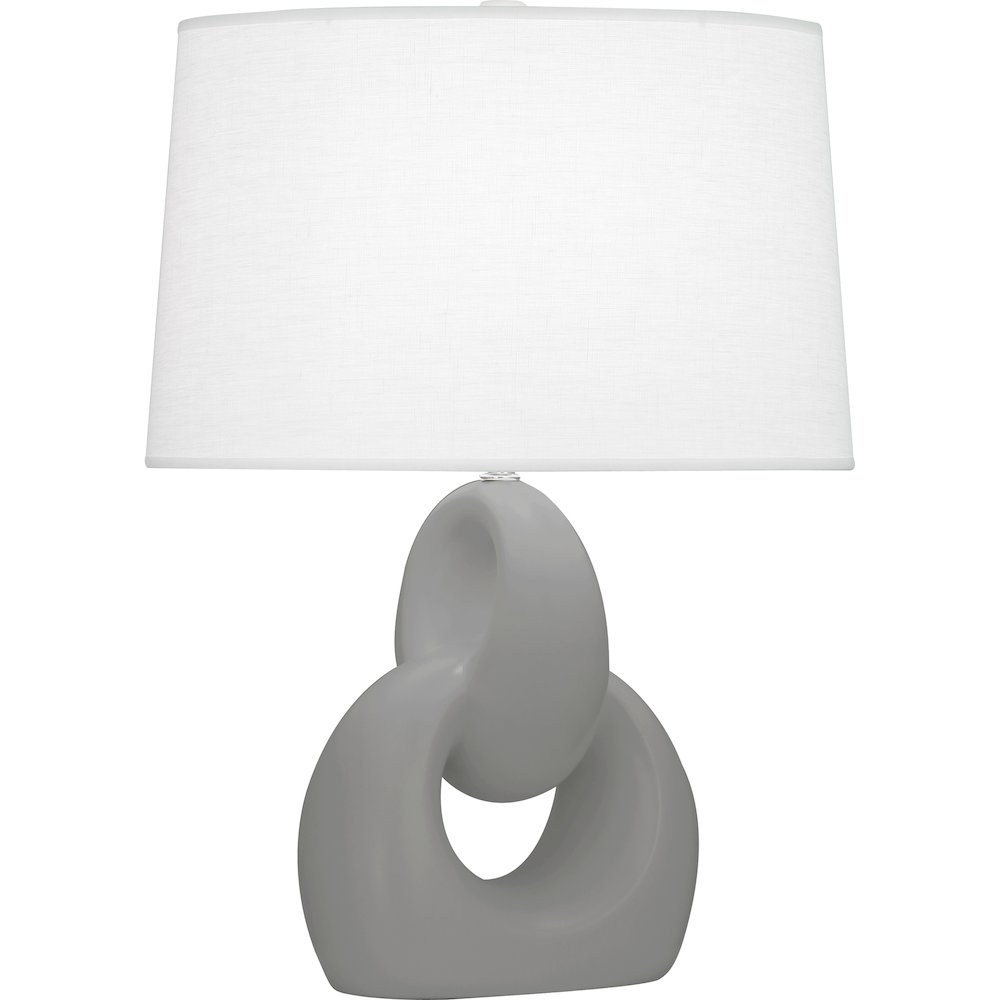 Matte Smokey Taupe Fusion Table Lamp in Matte Smokey Taupe Glazed Ceramic Color. Picture 1