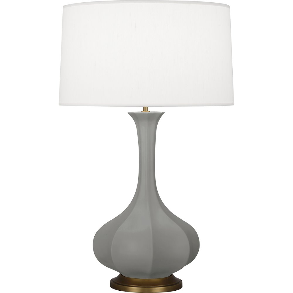Matte Smokey Taupe Pike Table Lamp in Matte Smoky Taupe Glazed Ceramic Color. Picture 1