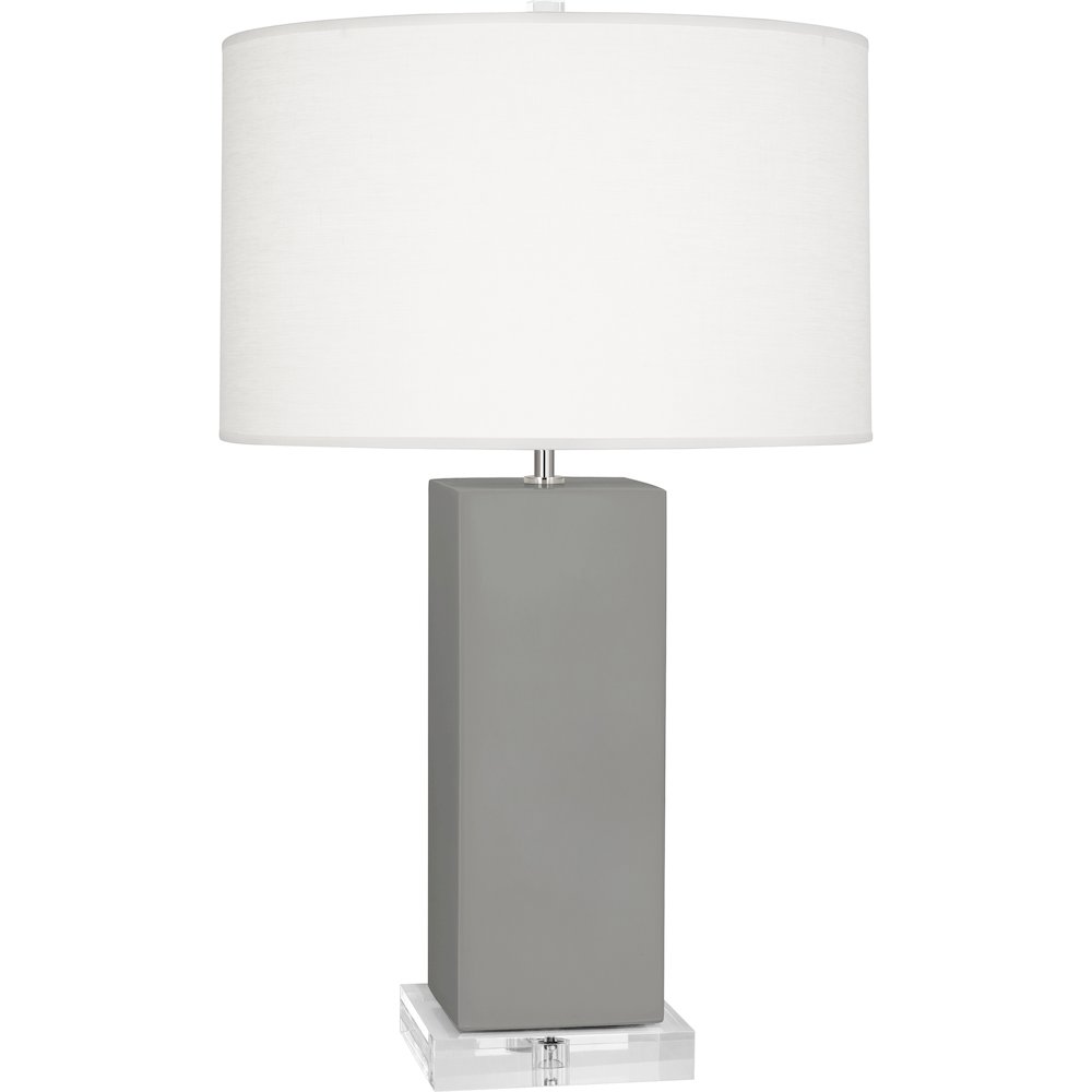 Matte Smokey Taupe Harvey Table Lamp in Matte Smokey Taupe Glazed Ceramic Color. Picture 1