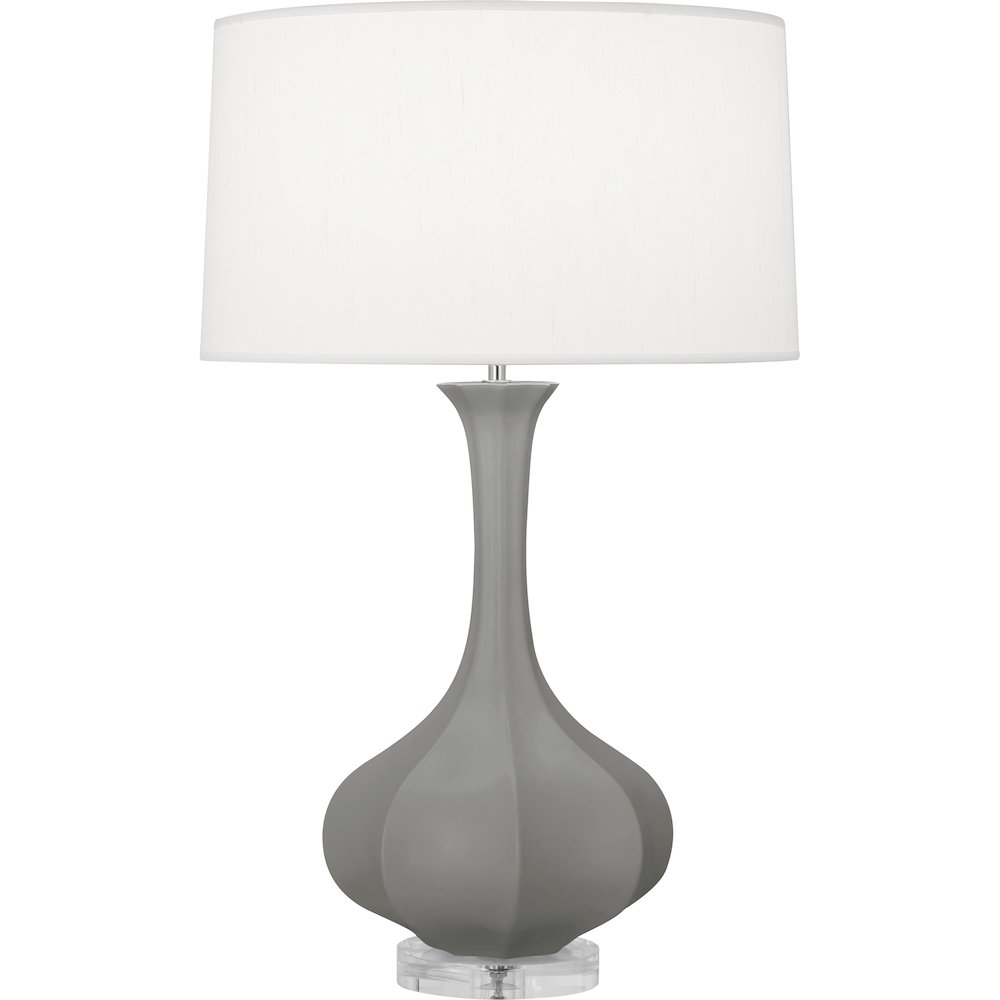 Matte Smokey Taupe Pike Table Lamp in Mattesmoky Taupe Glazed Ceramic Color. Picture 1