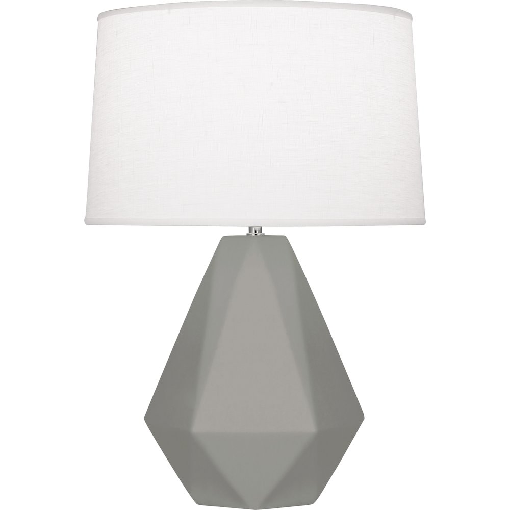 Matte Smokey Taupe Delta Table Lamp in Matte Smoky Taupe Glazed Ceramic Color. Picture 1