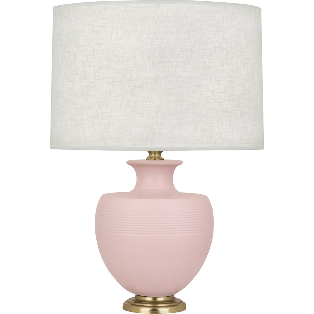 Matte Woodrose Michael Berman Atlas Table Lamp. Picture 1
