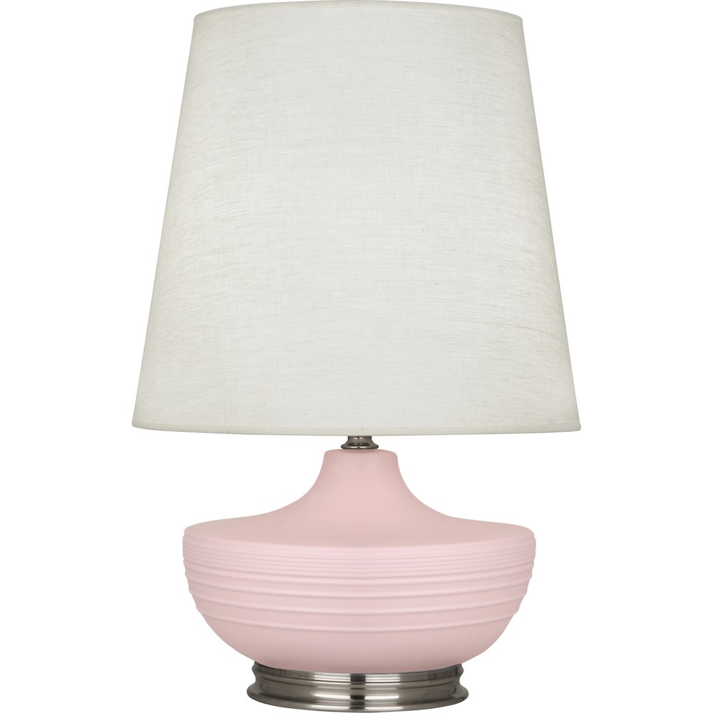 Matte Woodrose Michael Berman Nolan Table Lamp. Picture 1