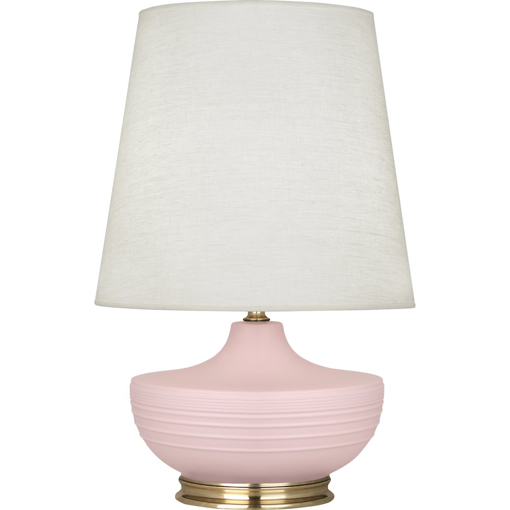 Matte Woodrose Michael Berman Nolan Table Lamp. Picture 1