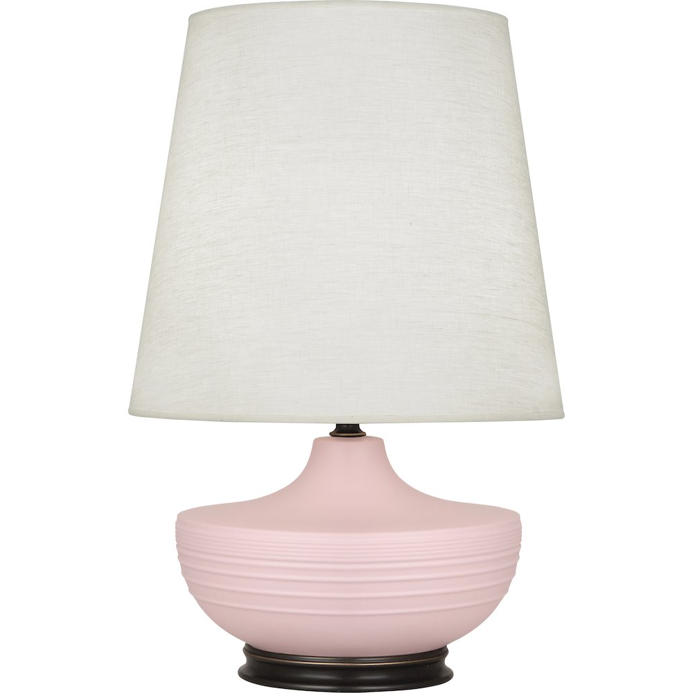 Matte Woodrose Michael Berman Nolan Table Lamp. Picture 1