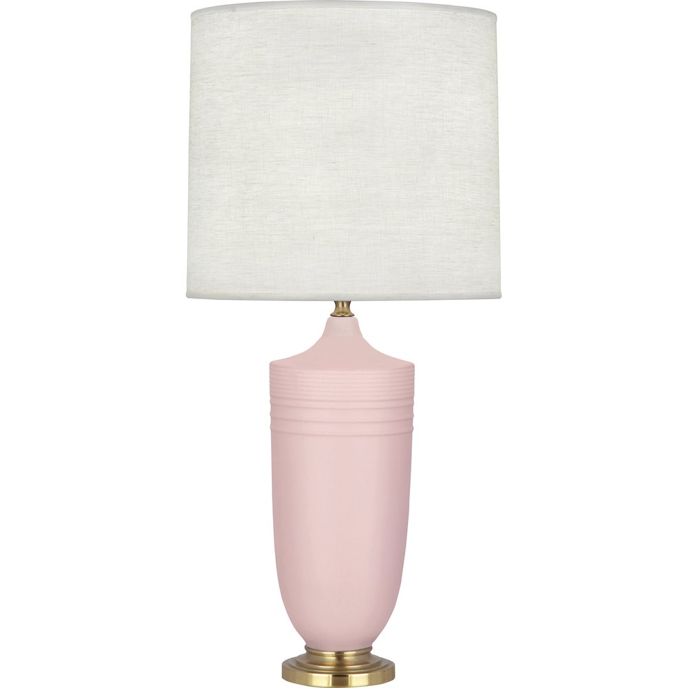 Matte Woodrose Michael Berman Hadrian Table Lamp. Picture 1