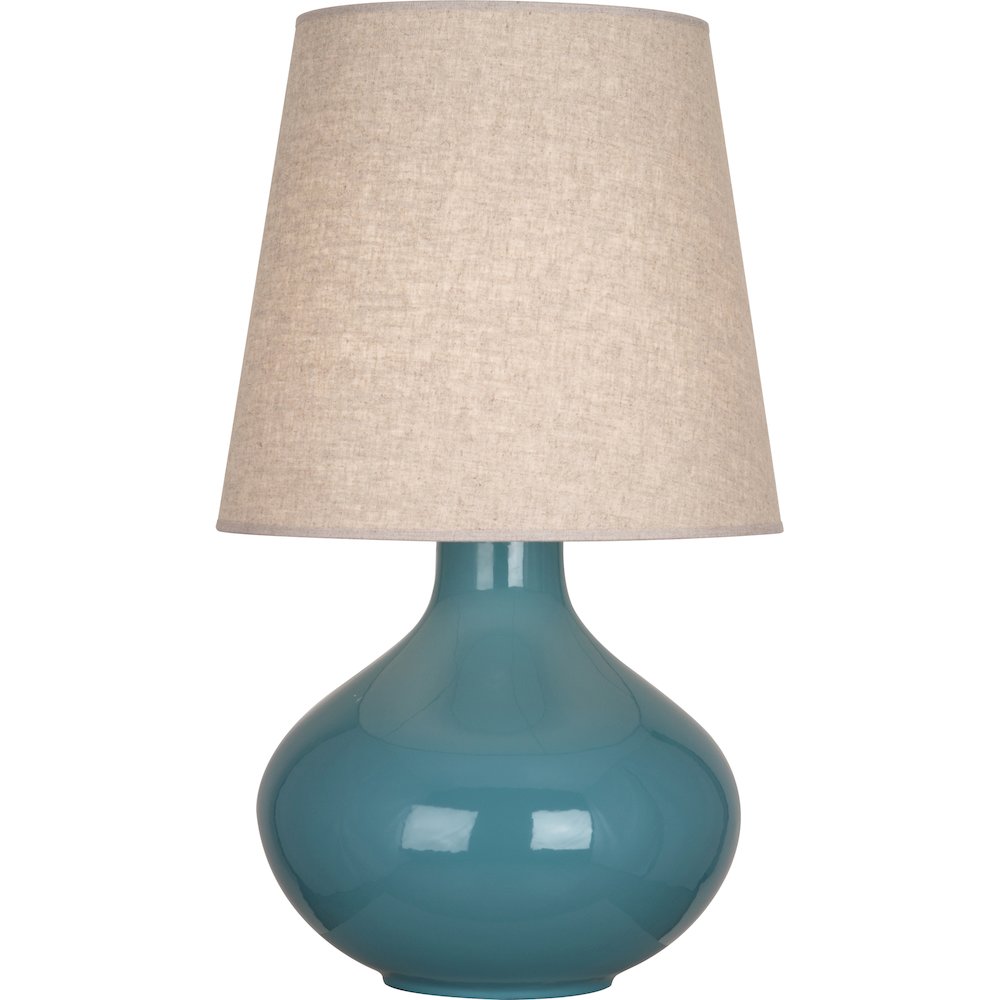 Steel Blue June Table Lamp in Steel Blue Glazed Ceramic Color. Picture 1