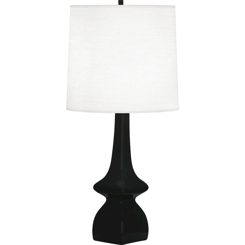 Obsidian Jasmine Table Lamp in Obsidian Glazed Ceramic Color. Picture 1