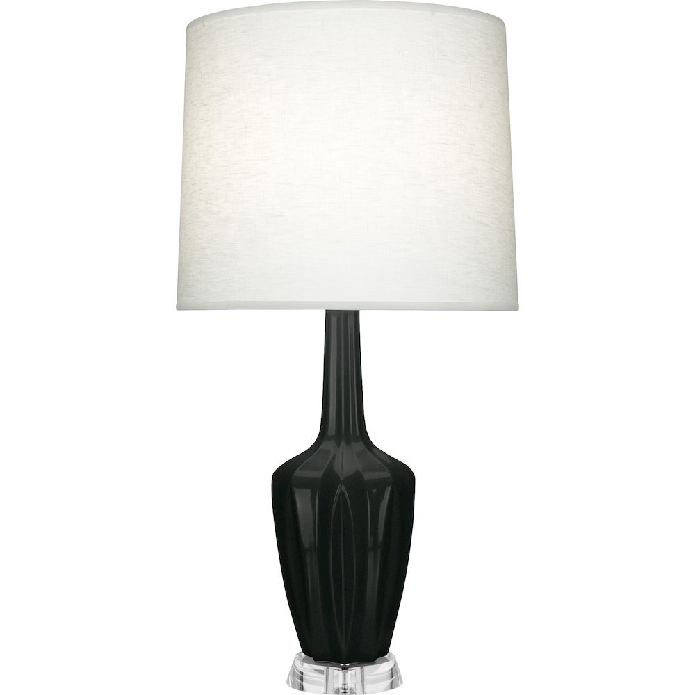 Obsidian Emma Table Lamp in Obsidian Glazed Ceramic Color. Picture 1