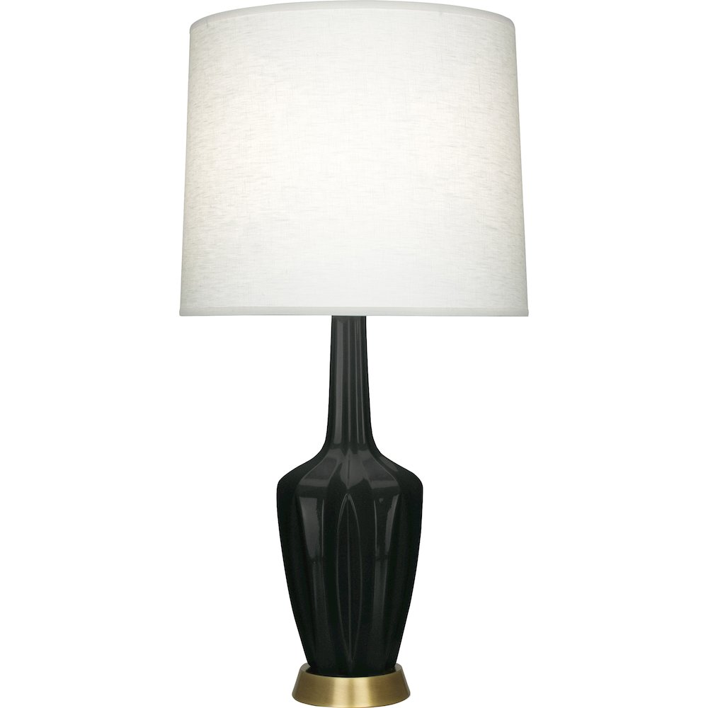 Obsidian Emma Table Lamp in Obsidian Glazed Ceramic Color. Picture 1