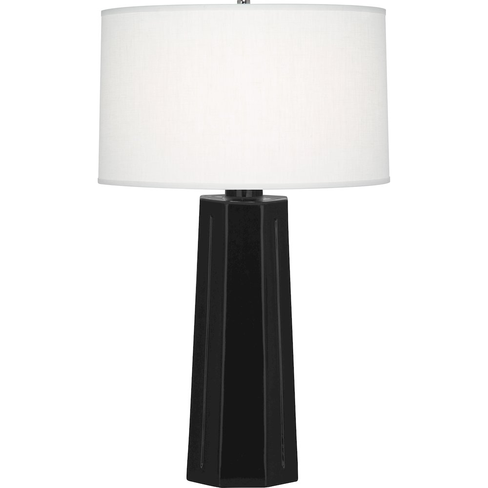 Obsidian Mason Table Lamp in Obsidian Glazed Ceramic Color. Picture 1