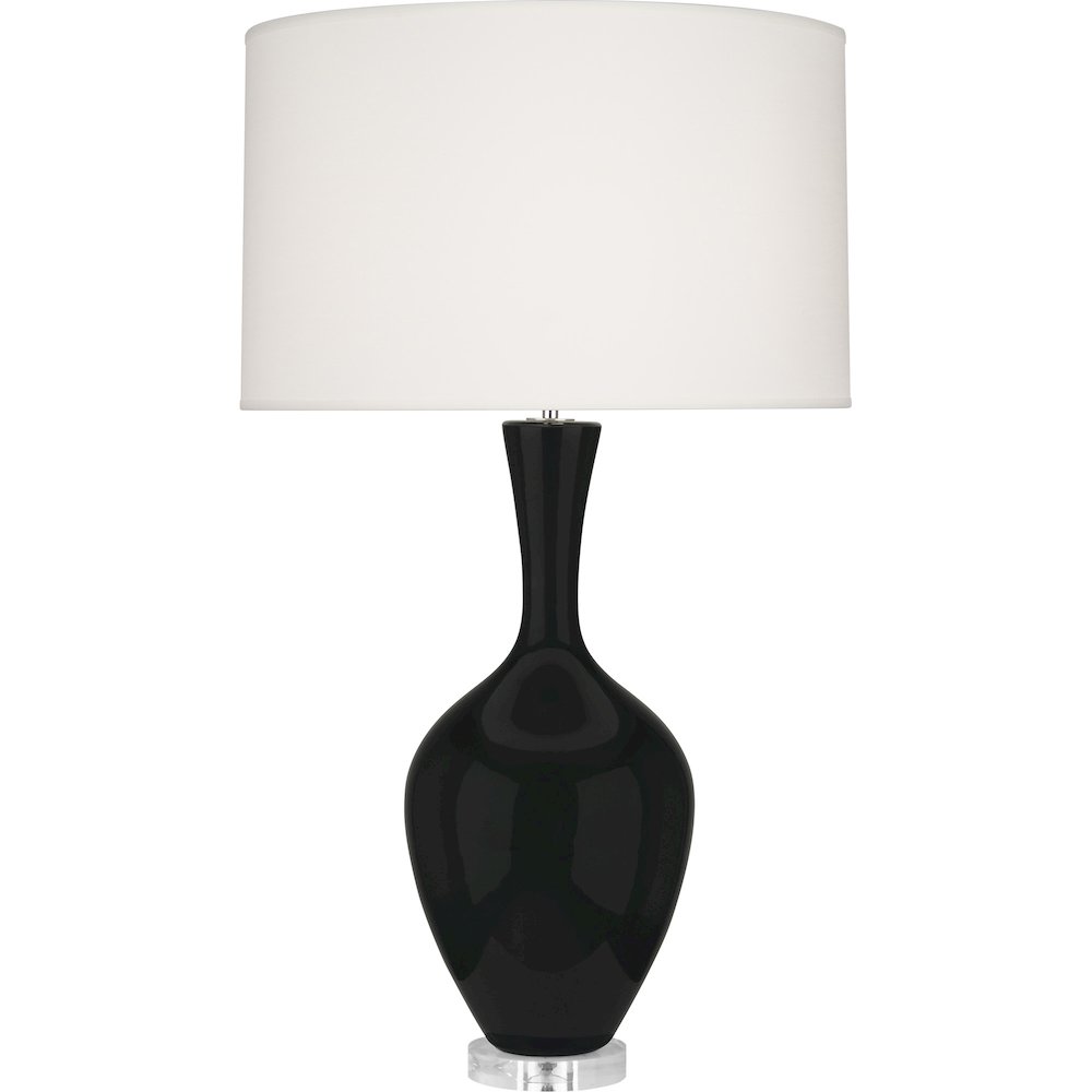 Obsidian Audrey Table Lamp in Obsidan Glazed Ceramic Color. Picture 1