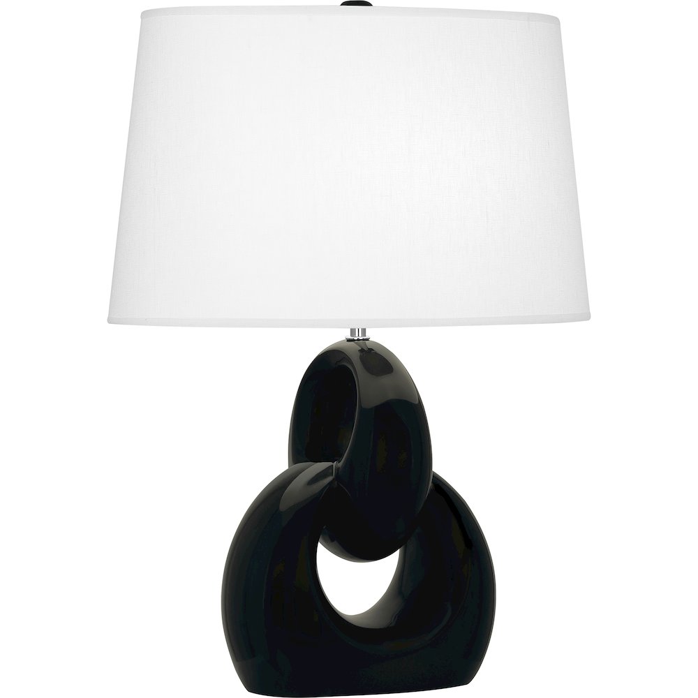 Obsidian Fusion Table Lamp in Obsidian Glazed Ceramic Color. Picture 1