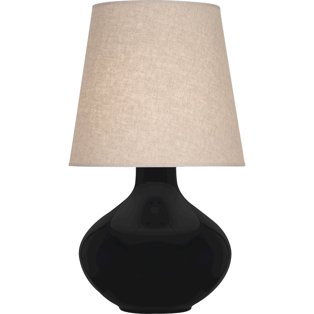 Obsidian June Table Lamp in Obsidian Glazed Ceramic Color. Picture 1