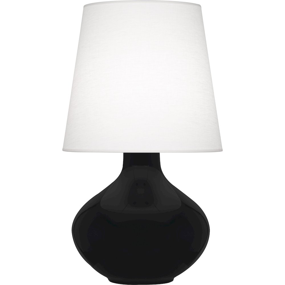 Obsidian June Table Lamp in Obsidian Glazed Ceramic Color. Picture 1
