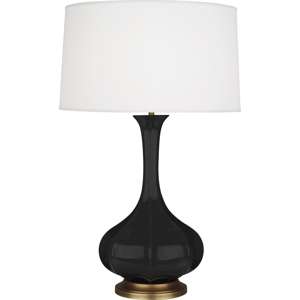 Obsidian Pike Table Lamp in Obsidian Glazed Ceramic Color. Picture 1