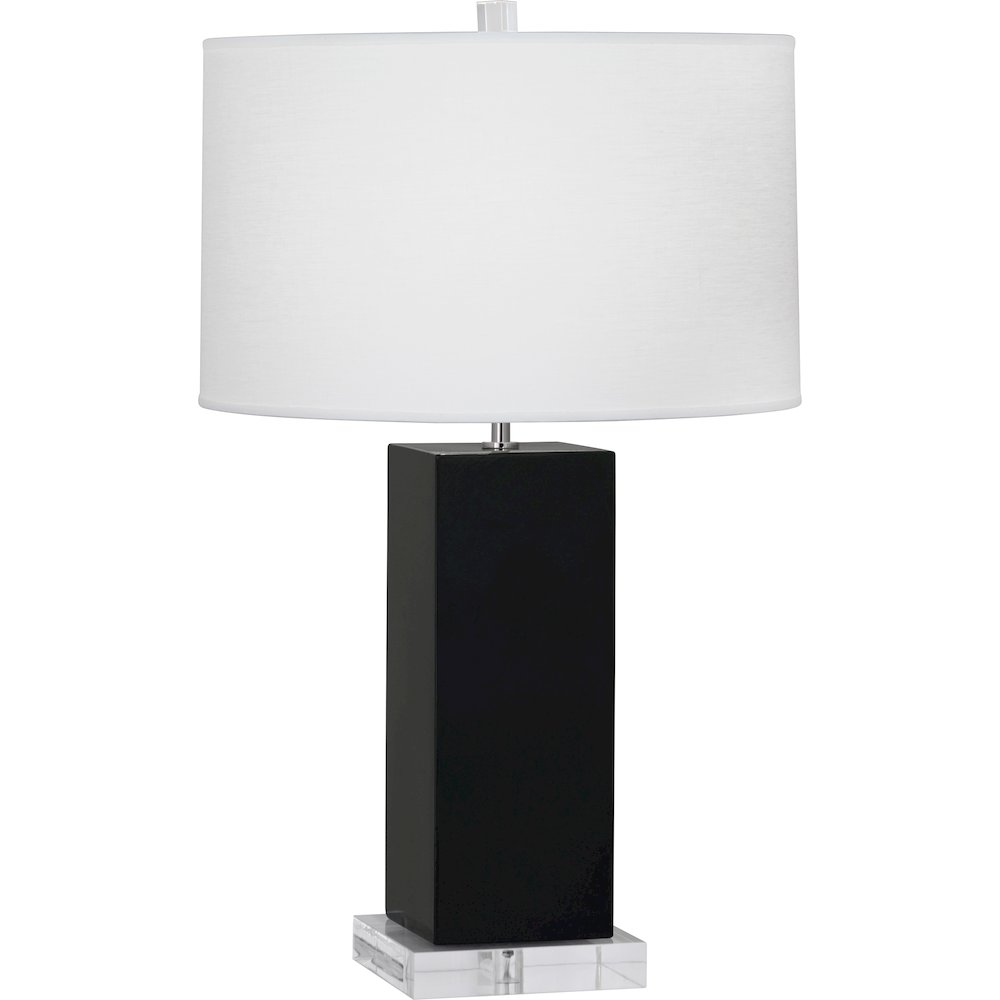 Obsidian Harvey Table Lamp in Obsidian Glazed Ceramic Color. Picture 1
