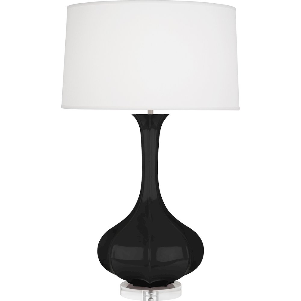 Obsidian Pike Table Lamp in Obsidian Glazed Ceramic Color. Picture 1