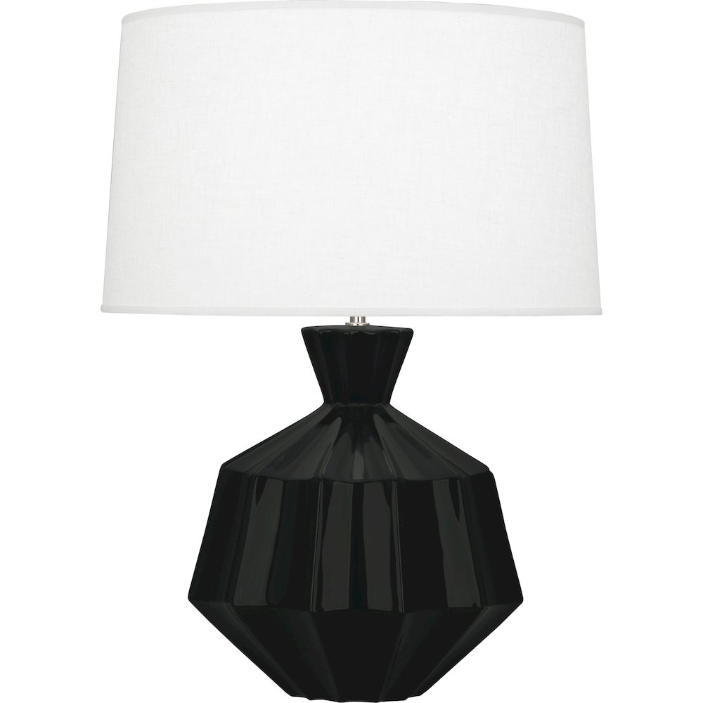 Obsidian Orion Table Lamp in Obsidian Glazed Ceramic Color. Picture 1