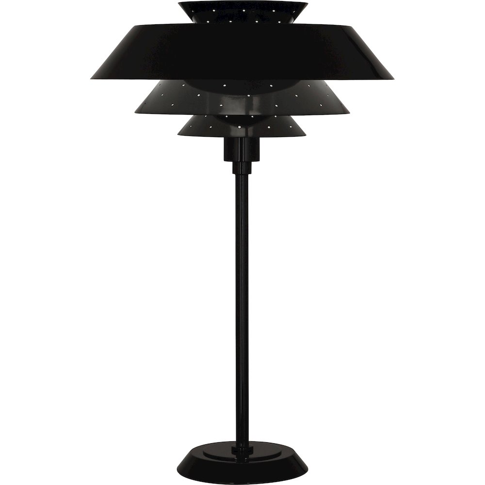 Pierce Table Lamp in Piano Black Gloss Color. Picture 1