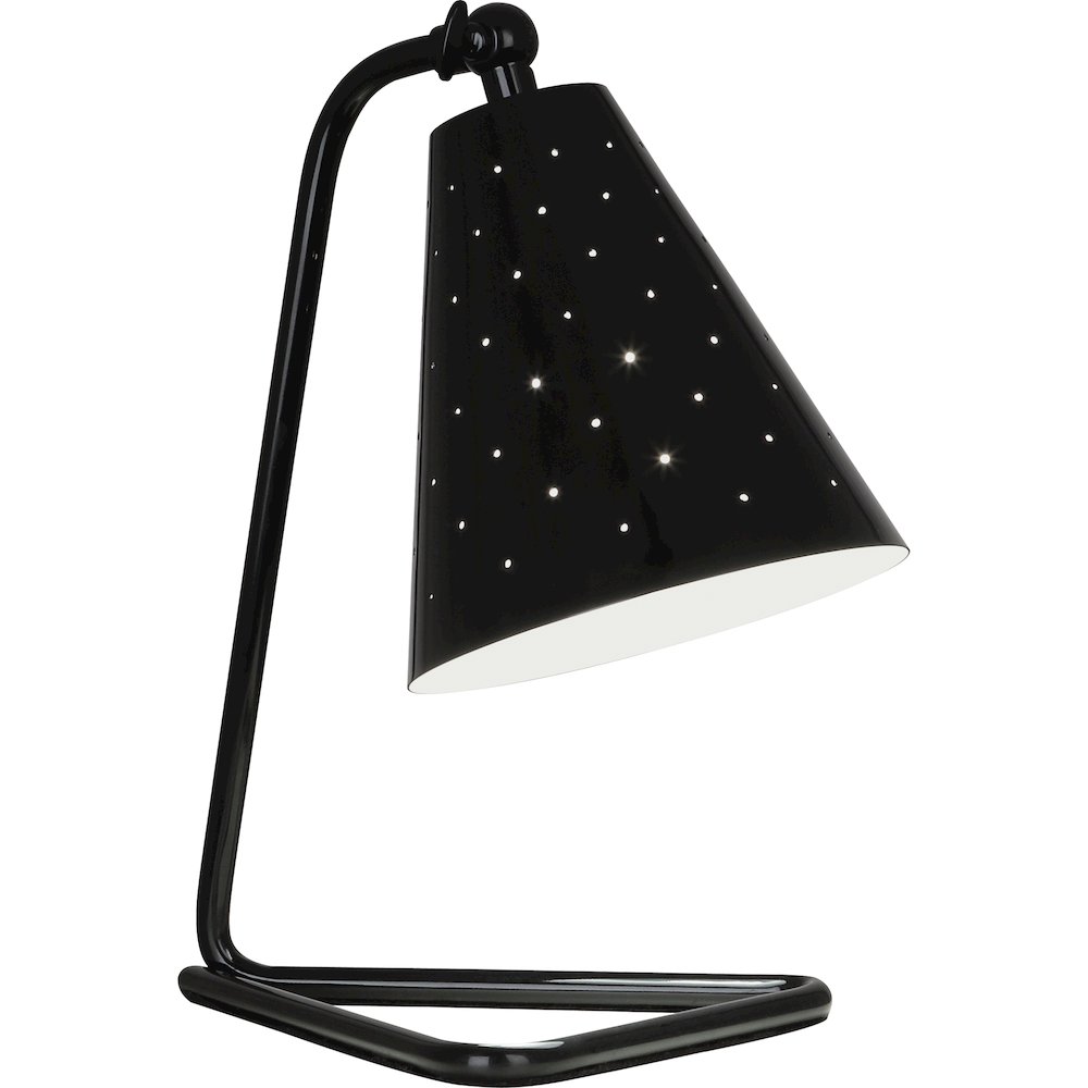 Pierce Accent Lamp in Piano Black Gloss Color. Picture 1