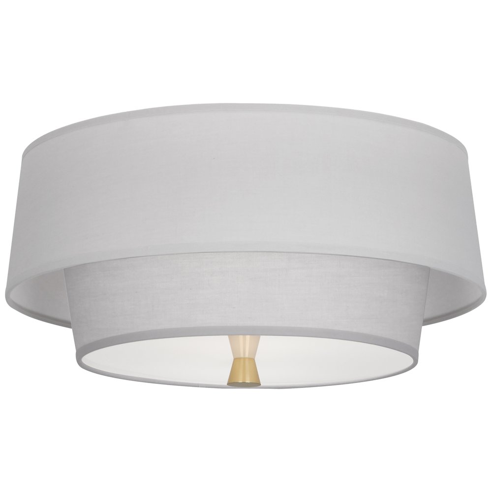 Decker Flushmount in Modern Brass Color. Picture 1