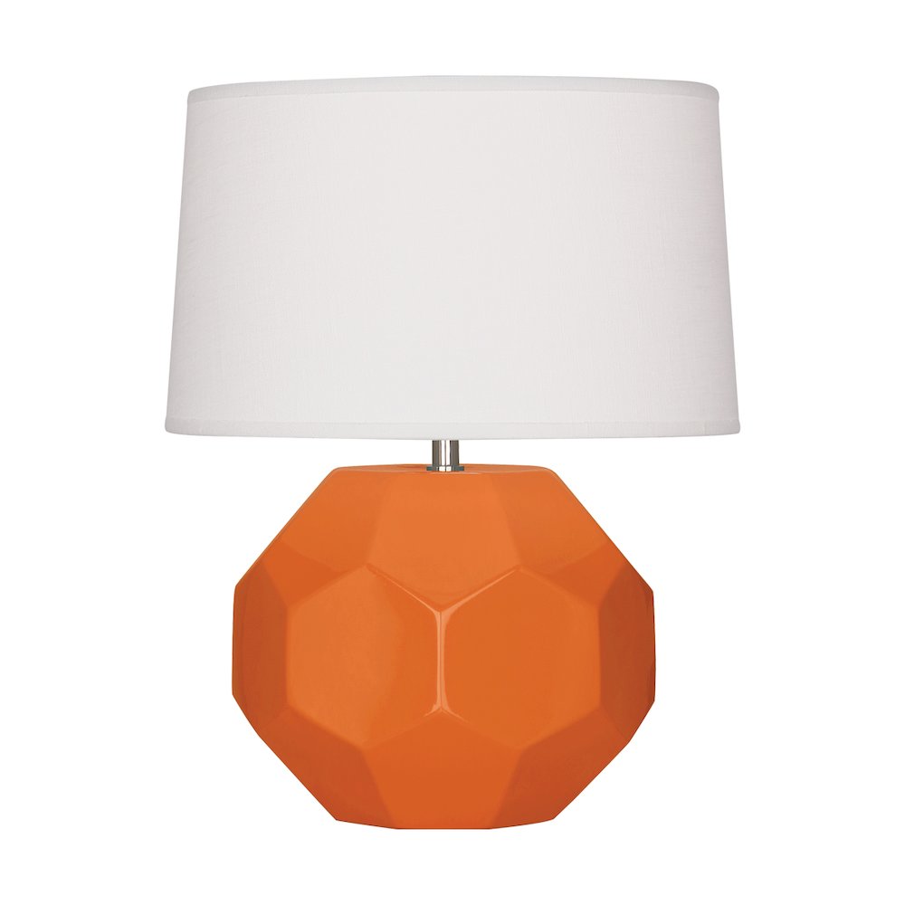 Pumpkin Franklin Accent Lamp in Pumpkin Glazed Ceramic Color. Picture 1