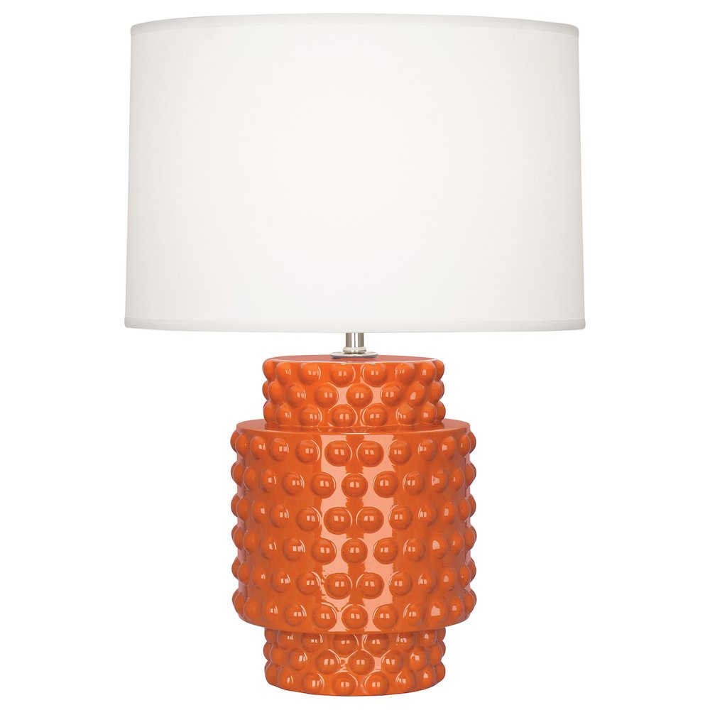 Pumpkin Dolly Accent Lamp in Pumpkin Glazed Textured Ceramic Color. Picture 1