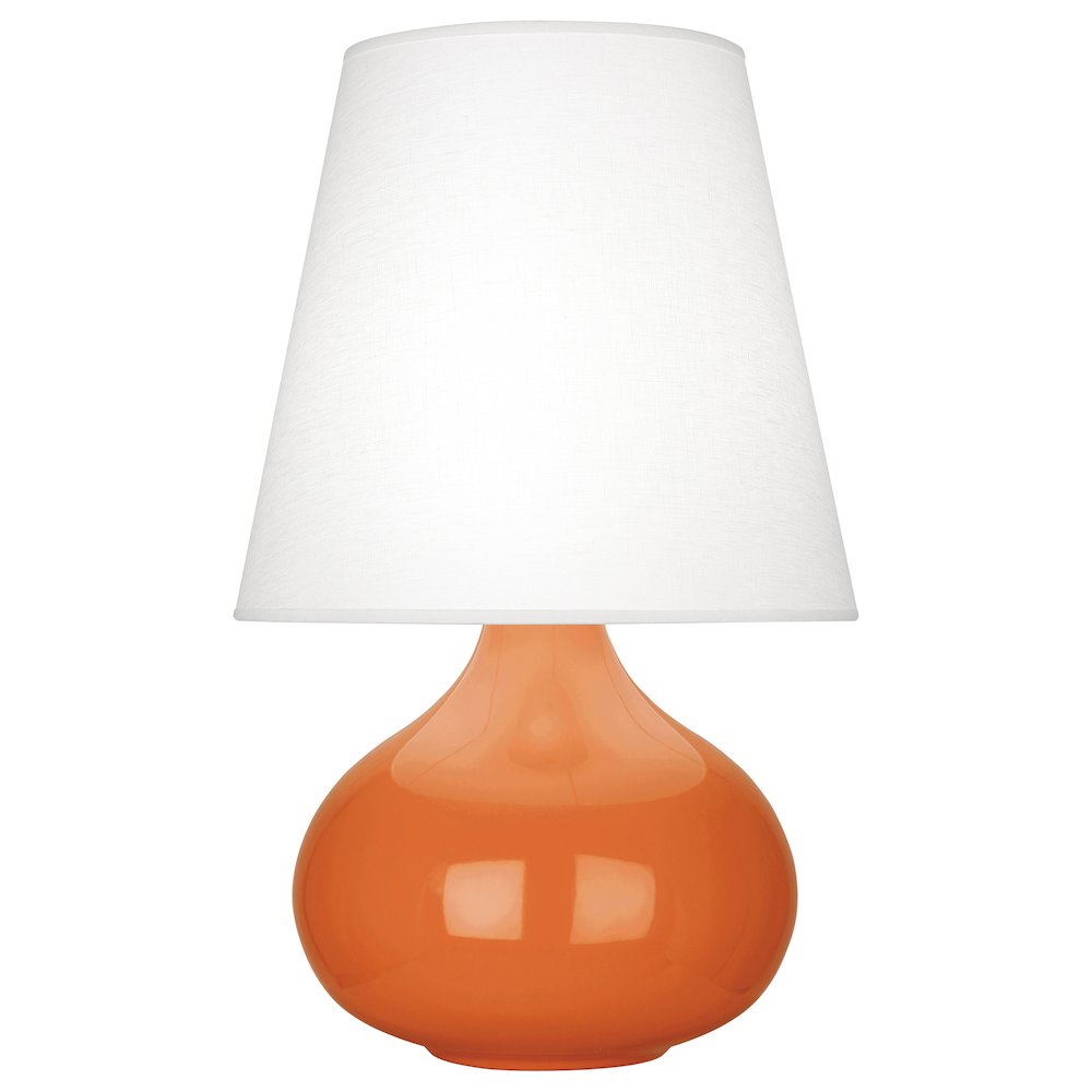 Pumpkin June Accent Lamp in Pumpkin Glazed Ceramic Color. Picture 1