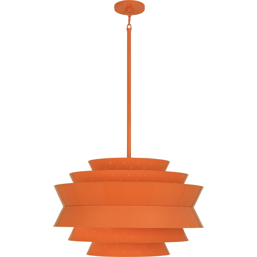 Pierce Pendant in Pumpkin Gloss Powder Coat Color. Picture 1