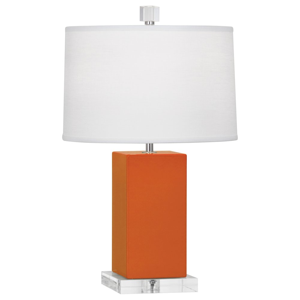 Pumpkin Harvey Accent Lamp in Pumpkin Glazed Ceramic Color. Picture 1