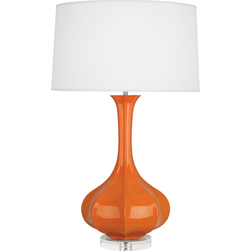 Pumpkin Pike Table Lamp in Pumpkin Glazed Ceramic Color. Picture 1