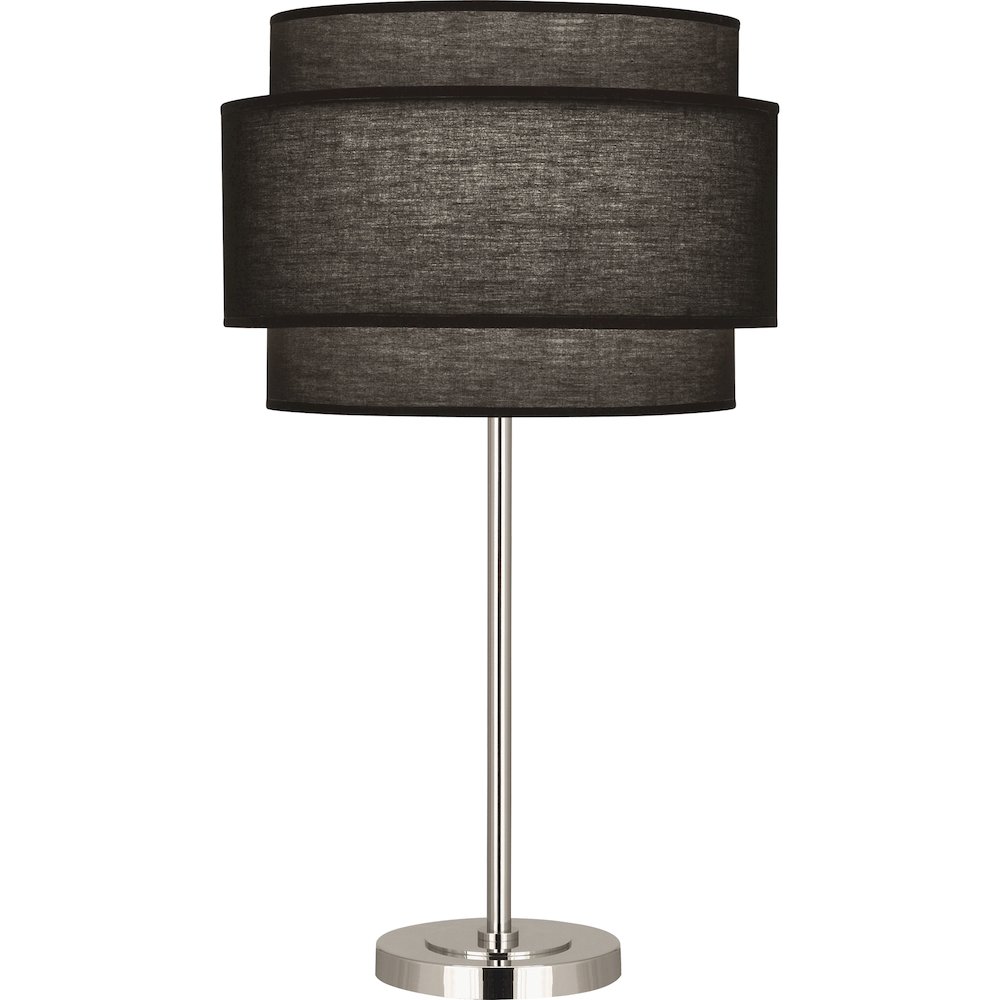 Decker Table Lamp in Polished Nickel Color. Picture 1