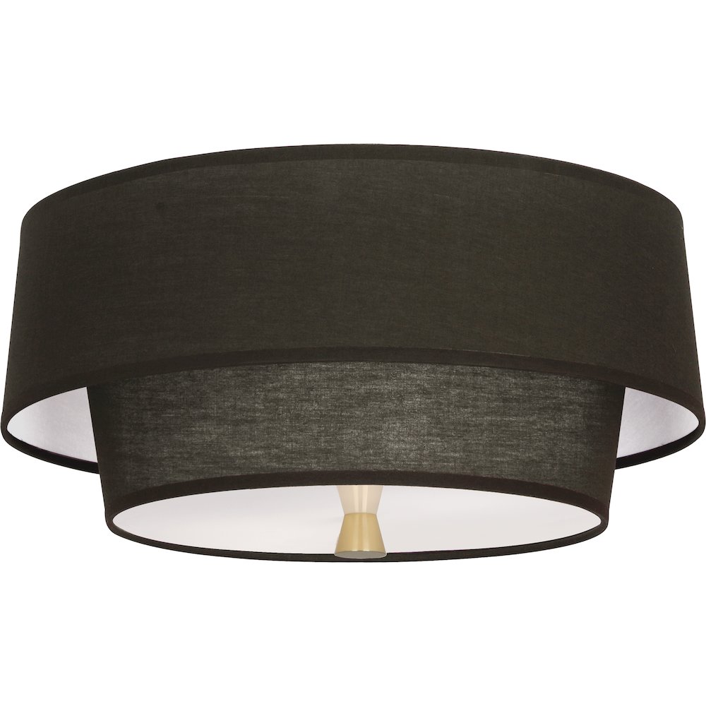 Decker Flushmount in Modern Brass Color. Picture 1