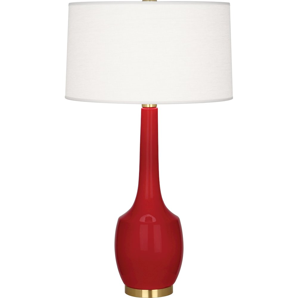 Ruby Red Delilah Table Lamp in Ruby Red Glazed Ceramic Color. Picture 1