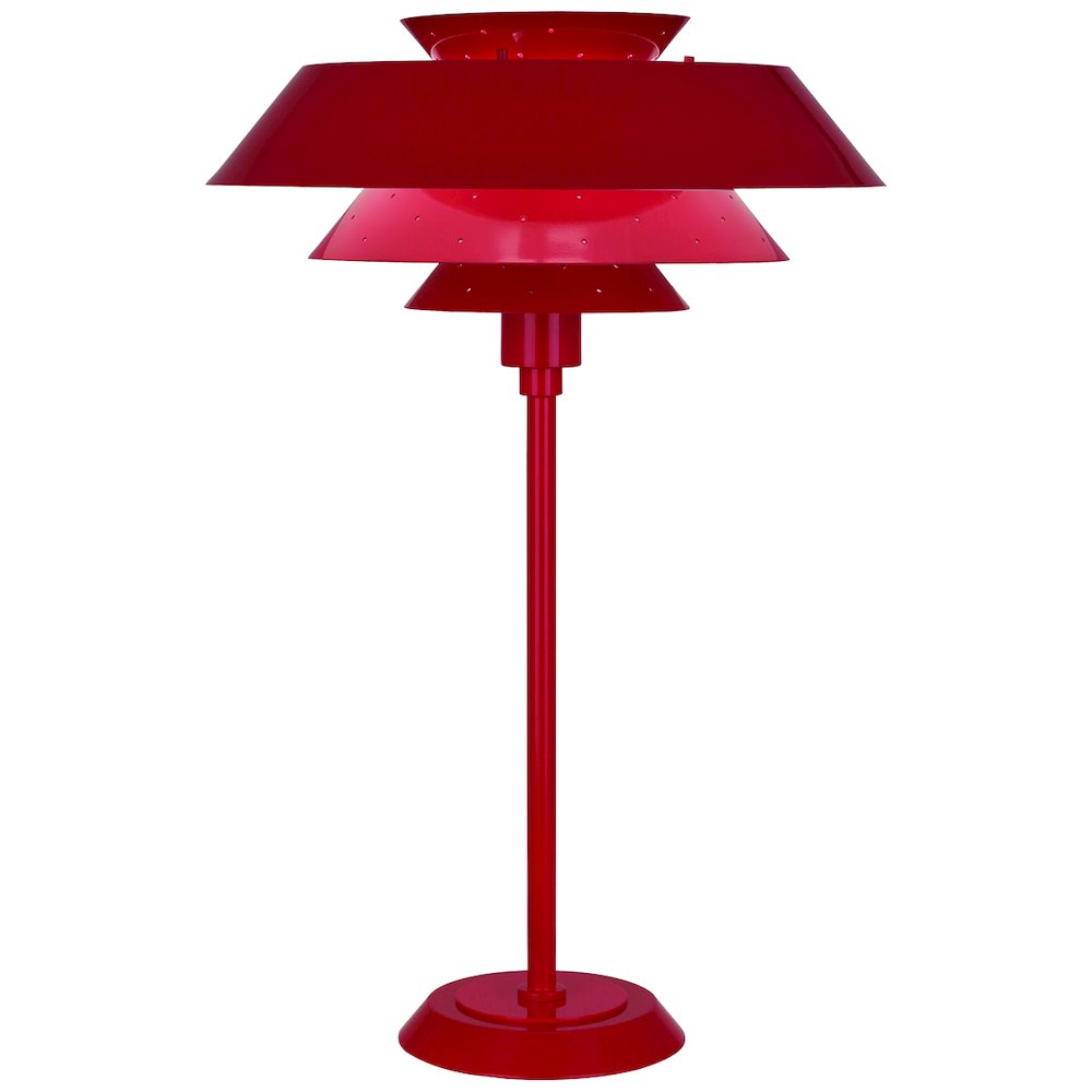 Pierce Table Lamp in Ruby Red Gloss Color. Picture 1