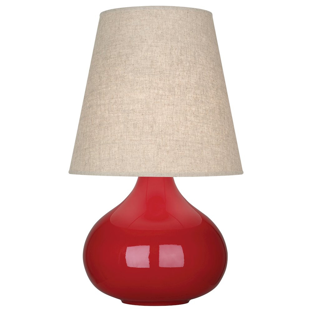 Ruby Red June Accent Lamp in Ruby Red Glazed Ceramic Color. Picture 1