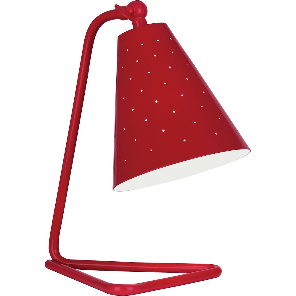 Pierce Accent Lamp in Ruby Red Gloss Color. Picture 1