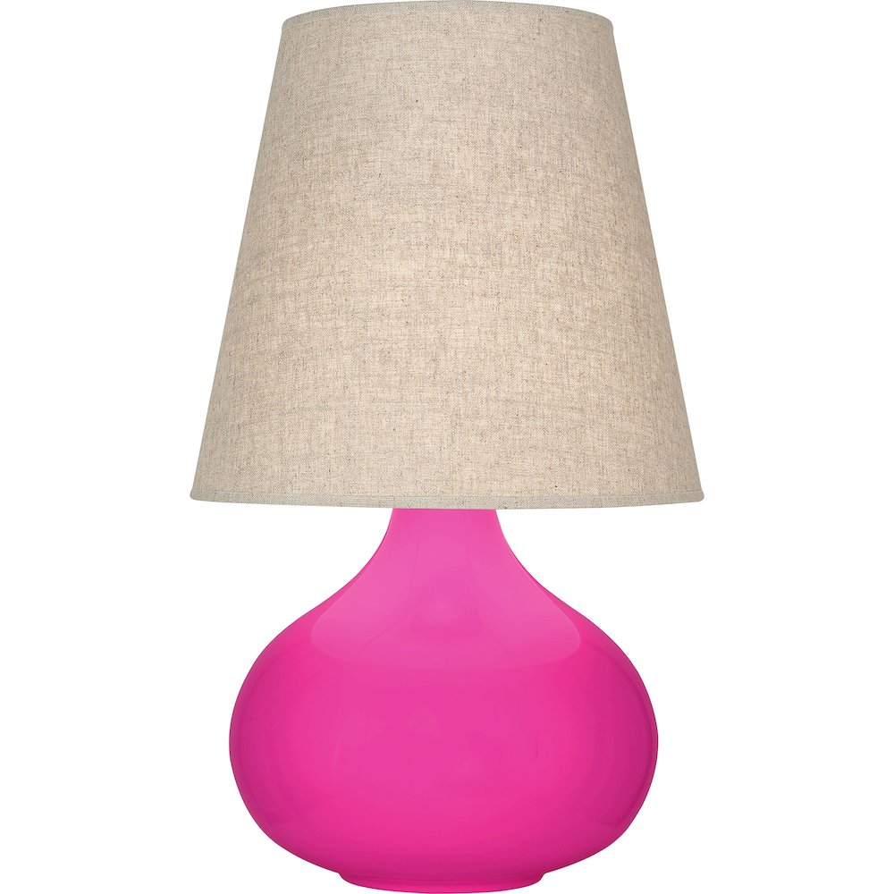 Razzle Rose June Accent Lamp in Razzle Rose Glazed Ceramic Color. Picture 1
