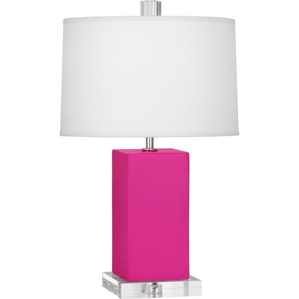 Razzle Rose Harvey Accent Lamp in Razzle Rose Glazed Ceramic Color. Picture 1